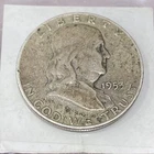 1953 No Mint Mark Franklin Half Dollar Fine Condition Coin U.S Mint Certified