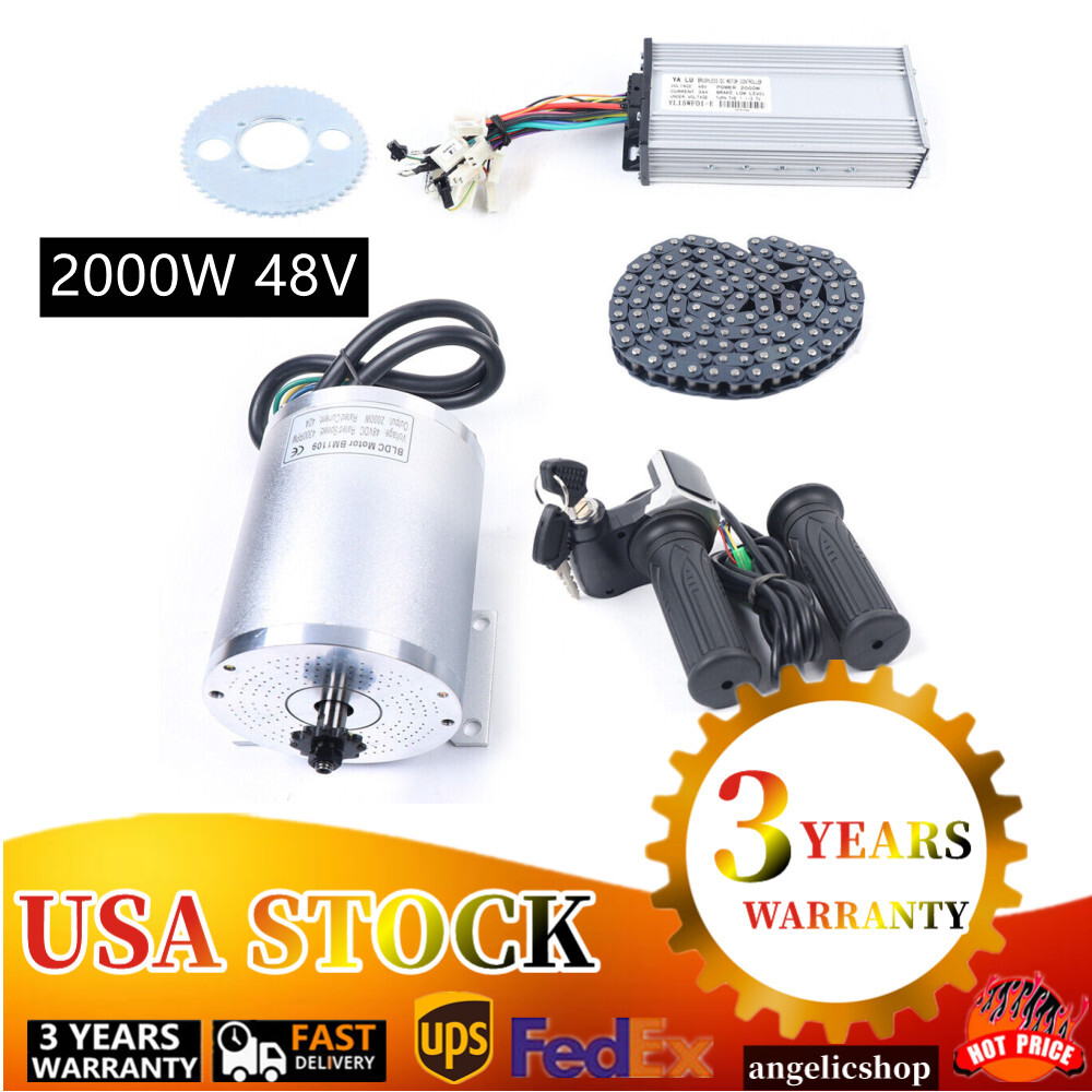 2000W Electric Brushless Motor Kit 48V DC For E-bike Scooter Bicycle Conversion!