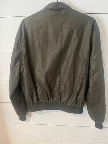Members Only Jacket Size 42 Olive Green Full Zip Bomber 1980’s Vintage - Picture 9 of 13