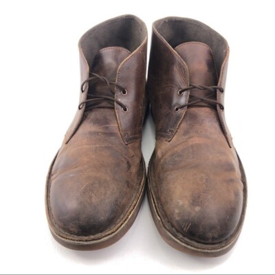 Clarks Bushacre Brown Leather Chukka Boots 12M s-l400.jpg main image 3