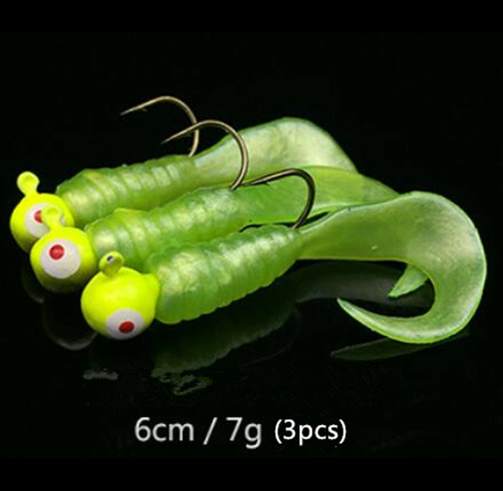 17Pcs/Set Soft Silicone Fishing Lures Jig Head Hooks Worm Soft Swimbaits Hooks - Image 12