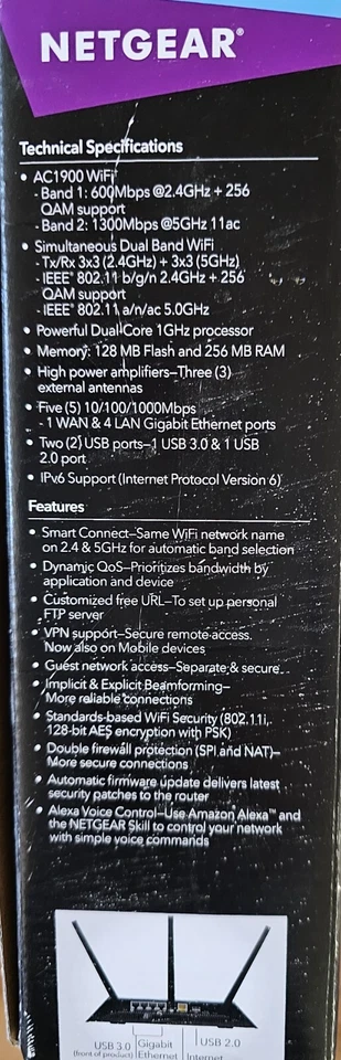Netgear CFM1000 Ultra-High Speed Modem & Nighthawk AC1900 Smart Wifi Router - Image 4 of 4