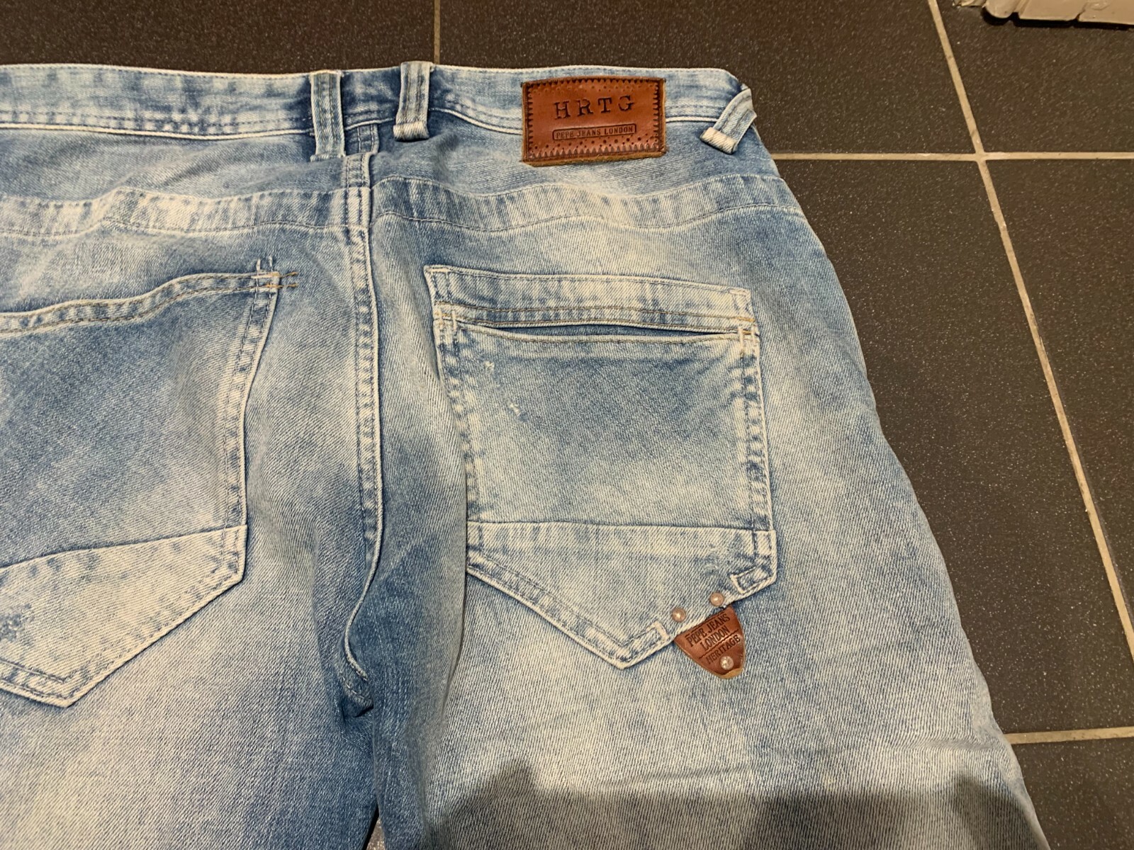 Pepe Jeans para hombre Rasgado Vaqueros Slim Fit azul claro | eBay