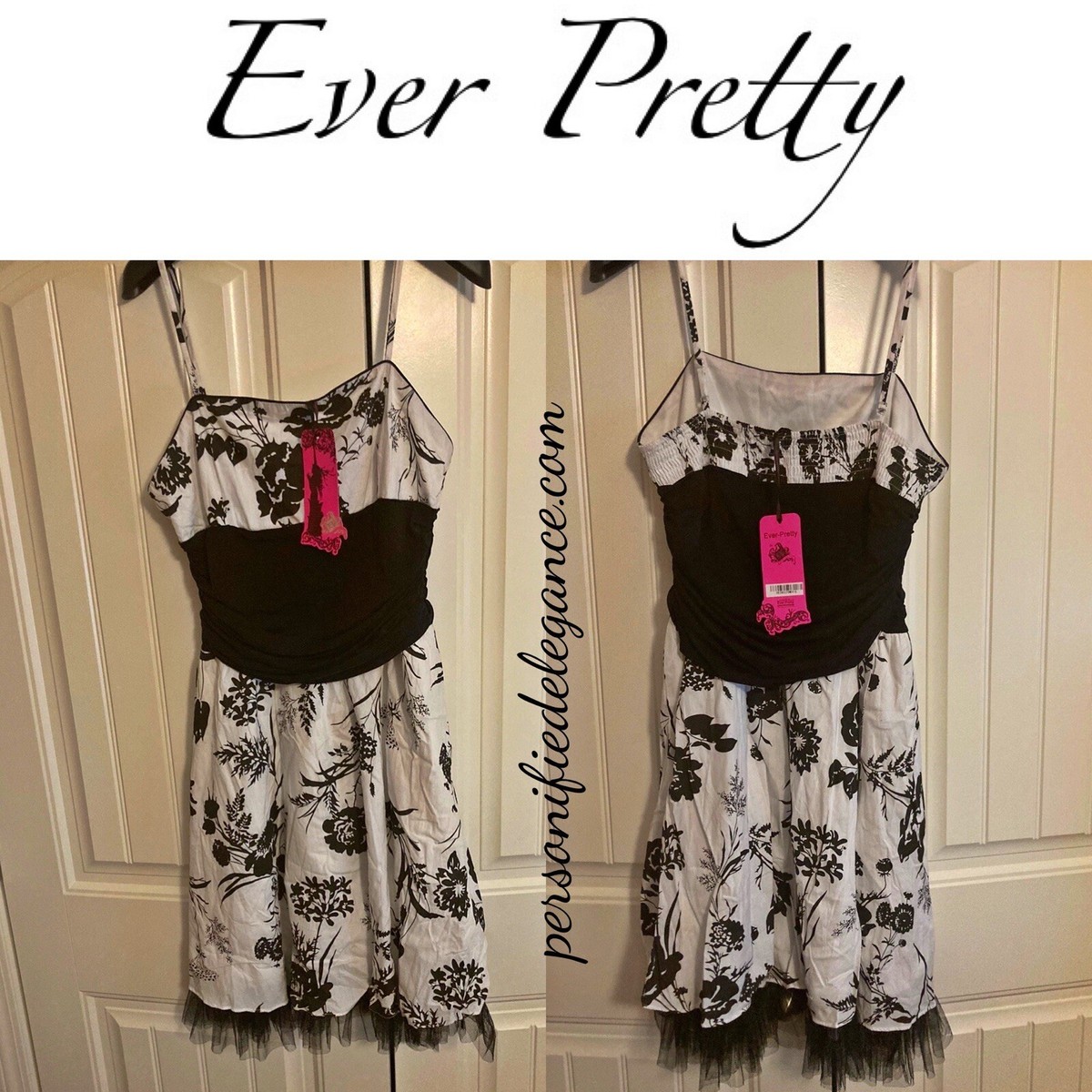 ever pretty short dress EVERPRETTY Elegant V-Neck Floral Sequin Short Sleeve Midi Formal Dress, Navy Blue, Suitable For Spring/Summer Wedding Guest Party
