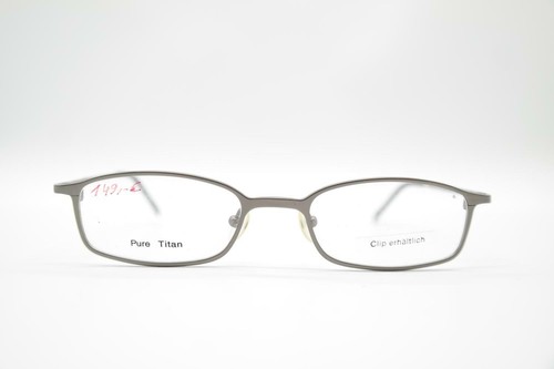 Monture De Lunettes Tesi 105 Design Ovale Grise - Neuf Avec étiquettes - Tailles 47/19/145 - Unisexe Titane/plastique