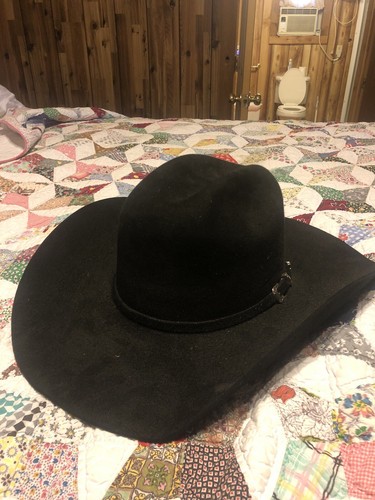 6X Dylan Black Felt Cowboy Hat Size 