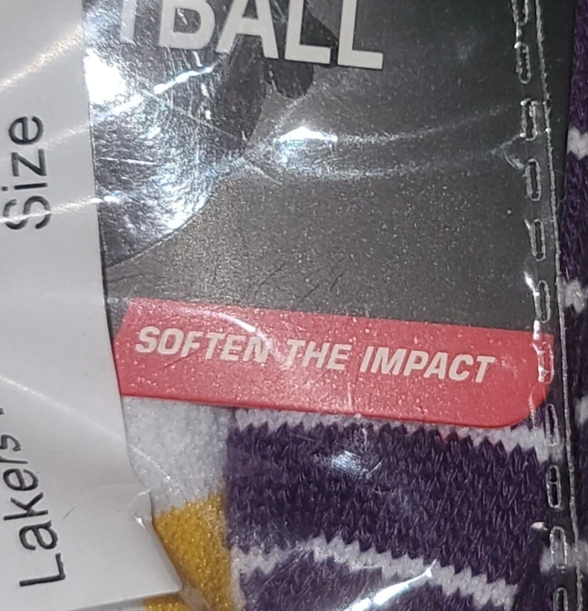 Porfin Socks Basketball Team NBA Los Angeles Kobe Byrant #24 Purple and Yellow - Image 3 of 4