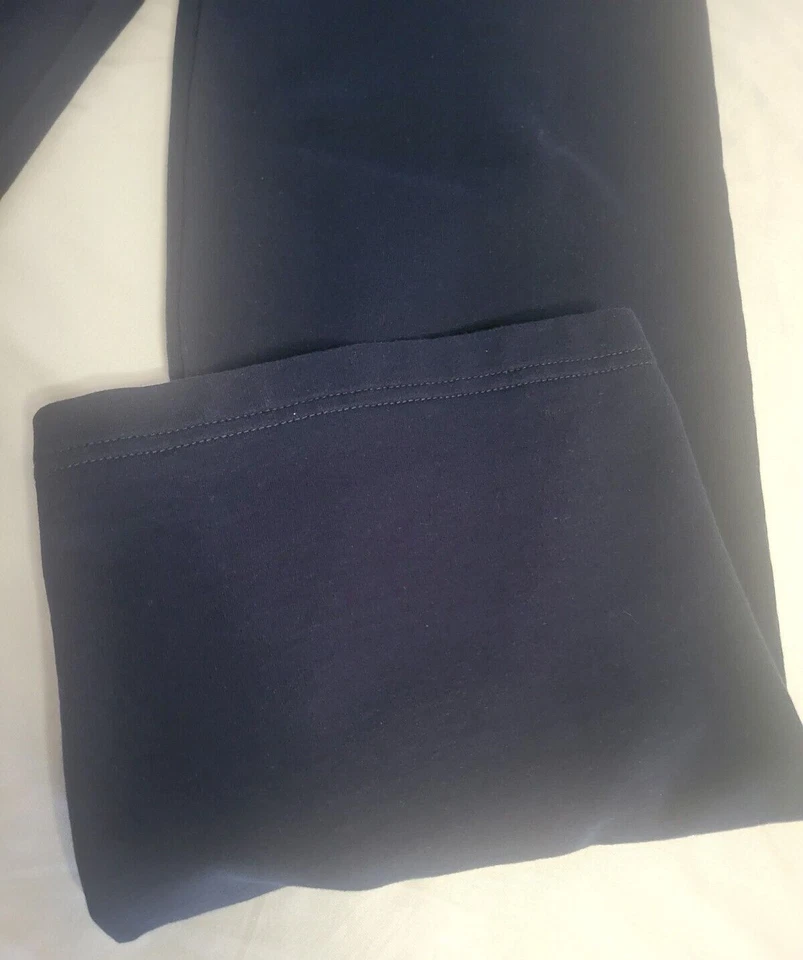 Pantalones deportivos Anne Klein para mujer azul marino de pierna ancha (talla M) Foto 2 de 4
