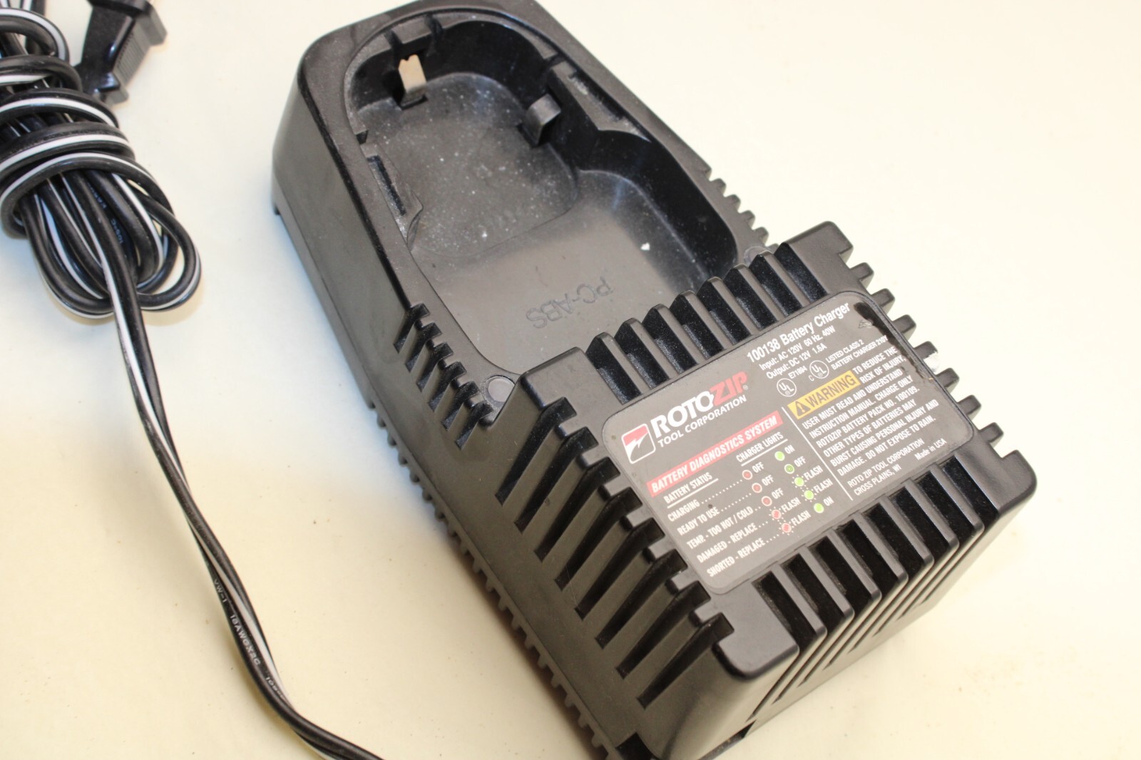Rotozip 100138 Charger ONLY - Charges 100109 Battery | eBay
