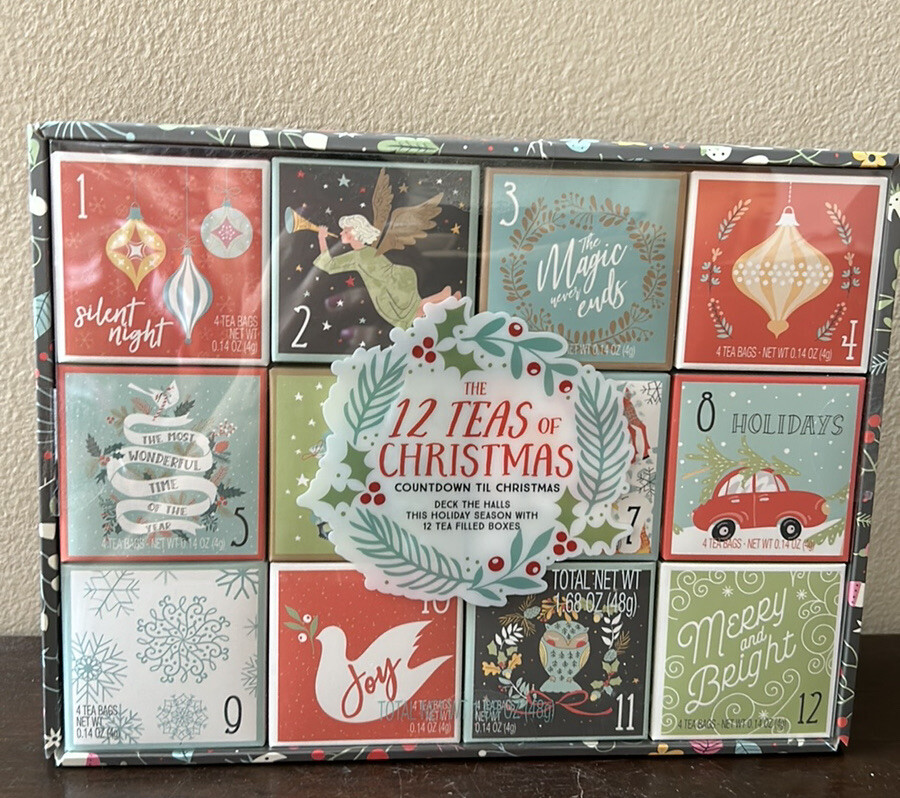 12 Teas Of Christmas Tea NEW SEALED 4 Tea Bags