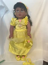 VTG Creative Designs International  Vinyl & Cloth Doll 18"  Disney BELLE