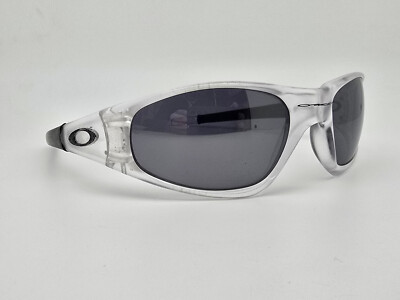 Oakley 04-041 Straight Jacket Gen 1 Clear Frame Black Iridium Lens
