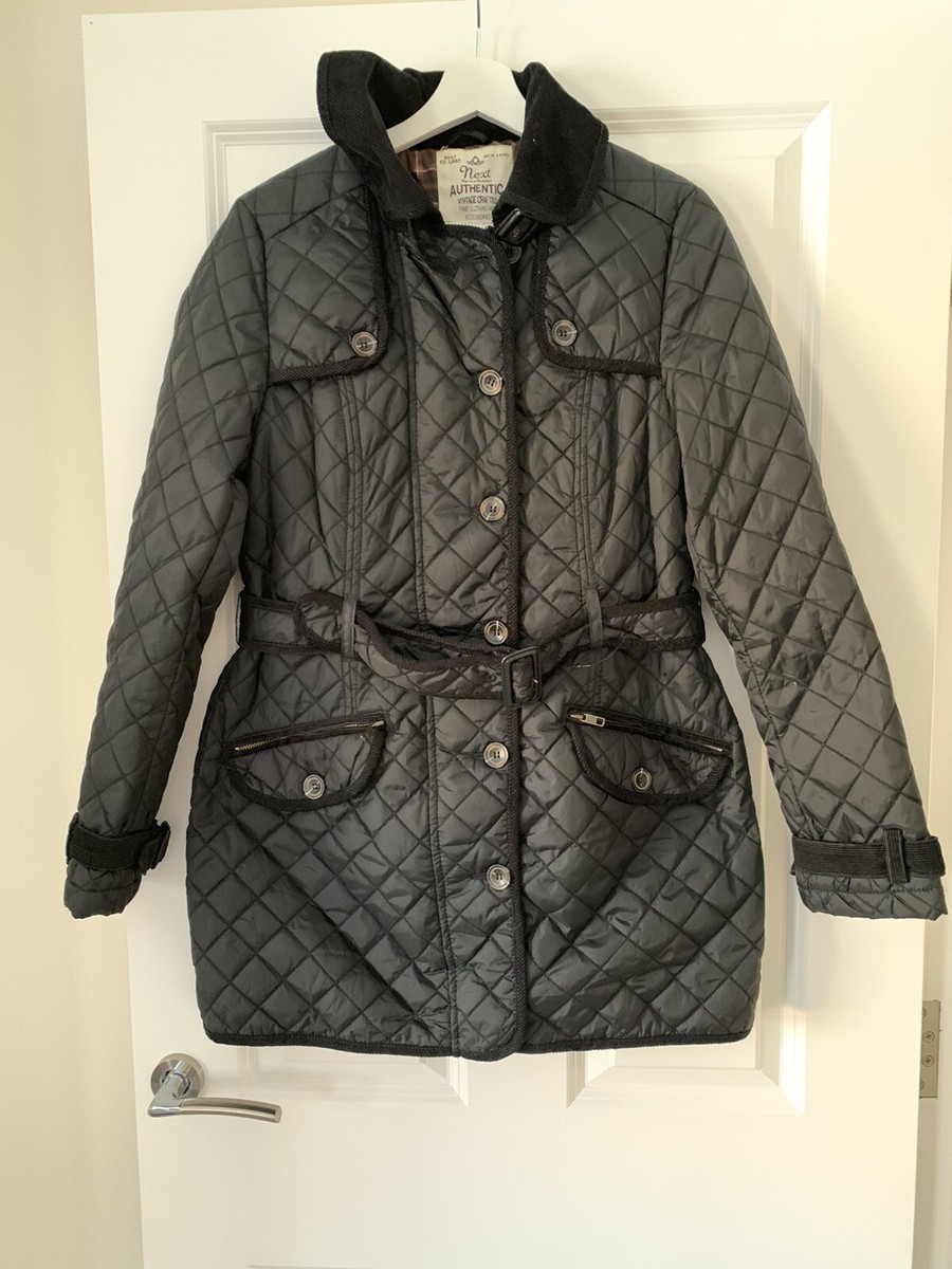 Next Black Coat Jacket Size 12