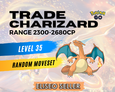 Pokémon Go – Shiny Dracaufeu (Charizard) Lvl30+ – 3 Attaques Débloquées – Échange Digital
