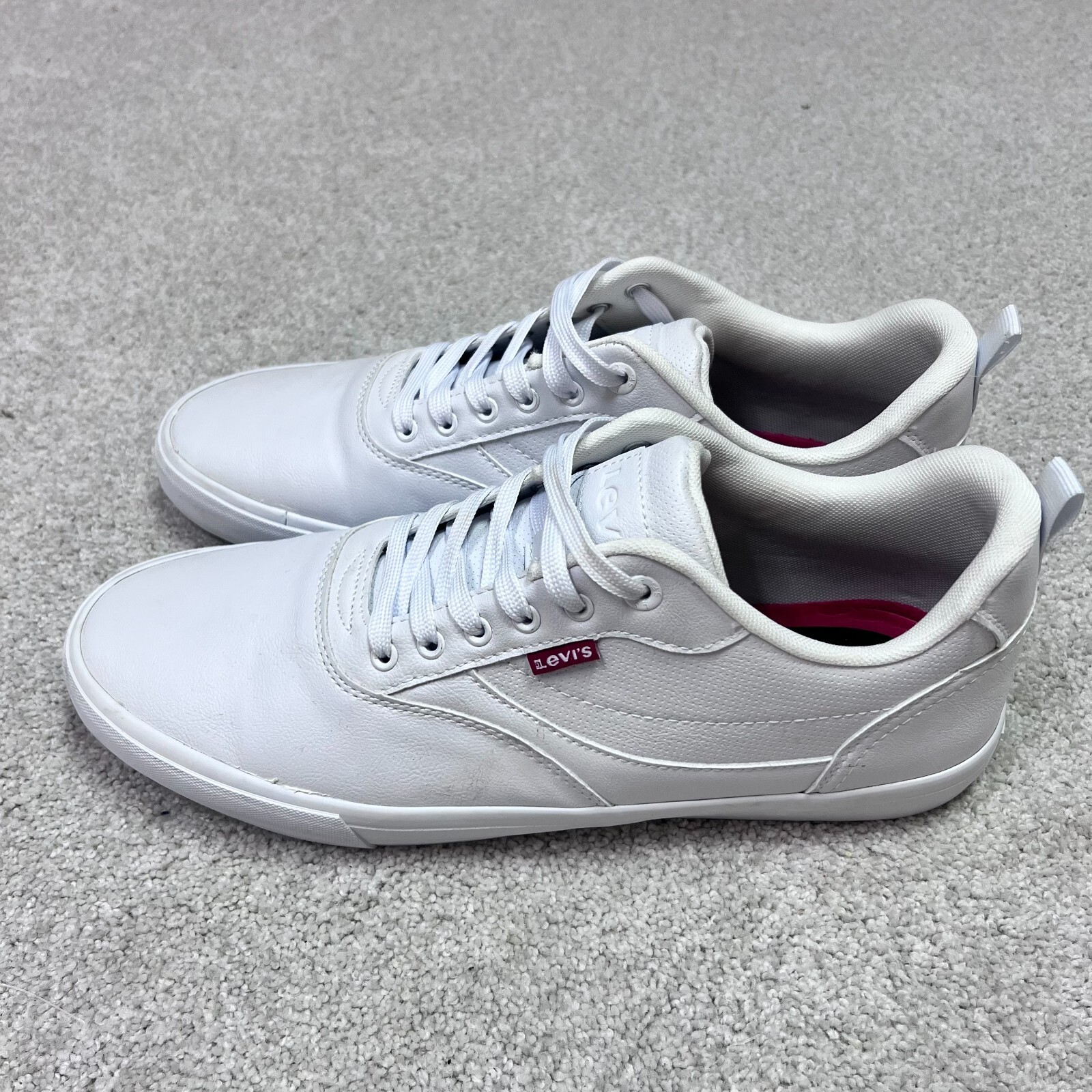 SAOLA Sneakers basse Levi's bianche stringate da uomo taglia 13