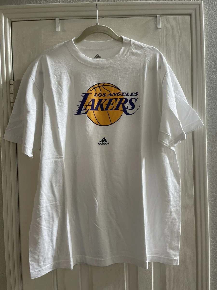 Authentic Men's Adidas Los Angeles Lakers T-Shirt White XL