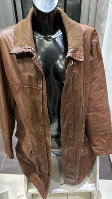 Conbipel Lederjacke Gebraucht Frau Tg52 Brown LLD411