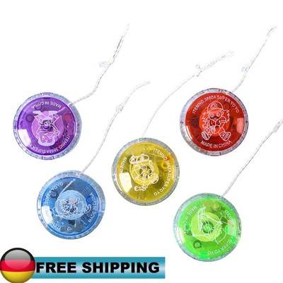 Luminous Yo-Yo Plastic Responsive Bearing Ball Flashing Yo-Yo for Kids Beginner