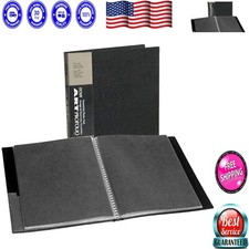 9x12 Black Art Portfolio Binder for Photographers - 48 Pages with Clear Sleeves