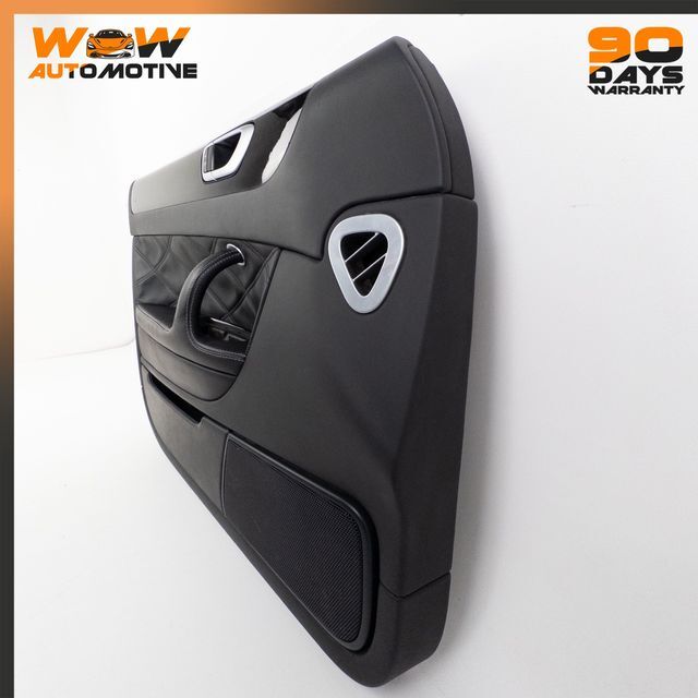 06-13 BENTLEY CONTINENTAL FLYING SPUR FRONT LEFT INTERIOR DOOR PANEL BLACK OEM