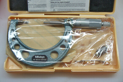 MITUTOYO #111-116 25-50mm spline micrometer Japan ratchet stop