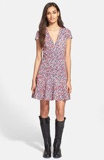 Tory Burch Cap Sleeve V-Neck Dress ( Size L )