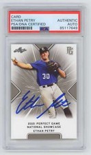 Ethan Petry 2021 Leaf Perfect Game #36 Signed PSA DNA Authentic Auto Nationals