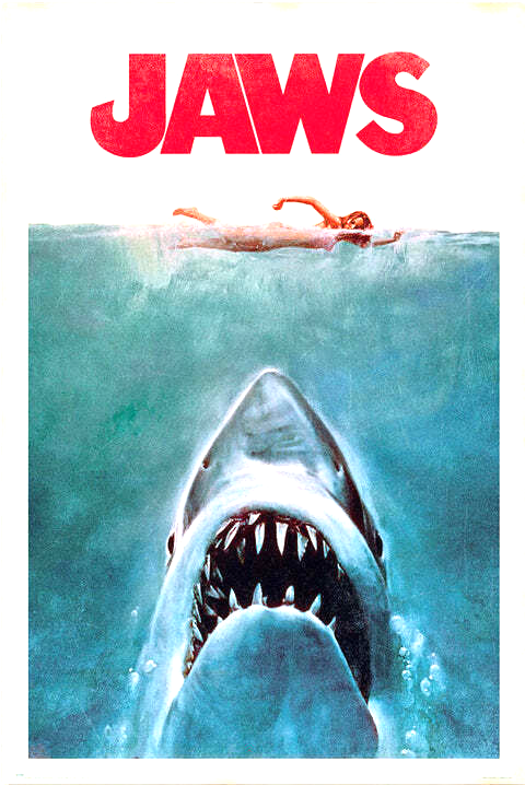 Jaws Roy Scheider, Robert Shaw Movie Poster 17 X 12 Reproduction