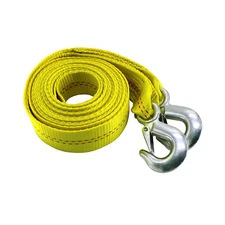 HFS(R) 4.5T, 2 ''x20 Ft Polyester Tow Strap Rope 2 Hooks 10000lb Towing Recovery