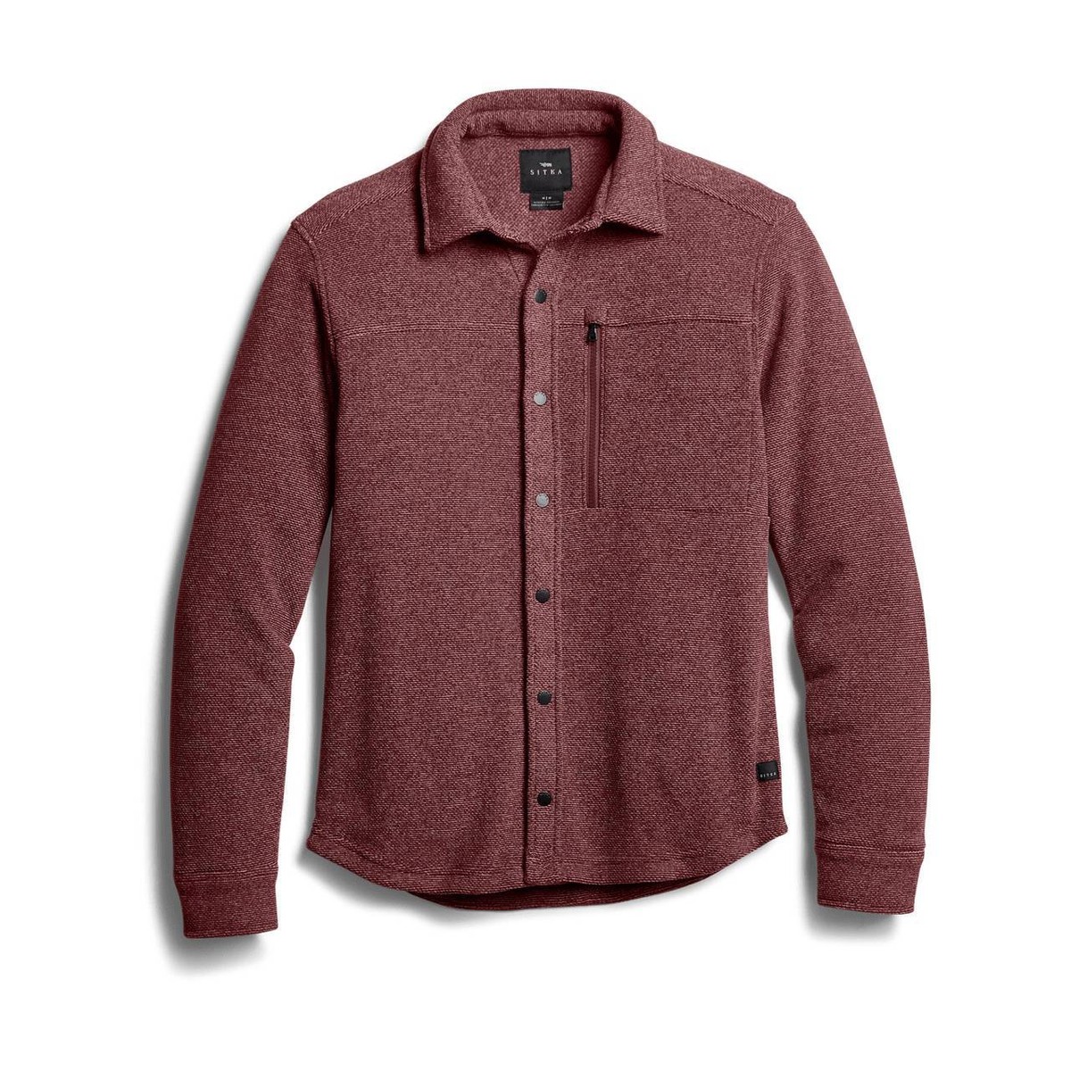 seiunsky724　 SITKA Men's Snowcrest Dark Red Heather Long Sleeve Shirt (600074