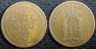 SWEDEN Oscar II Bronze 1904  2 Ore Large Letters  XF KM# 746  (23 114) — photo 1
