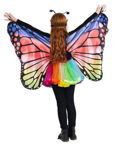 Dress Up America Butterfly Wings Costume for Girls - Butterfly Cape for Kids - Picture 2 of 5