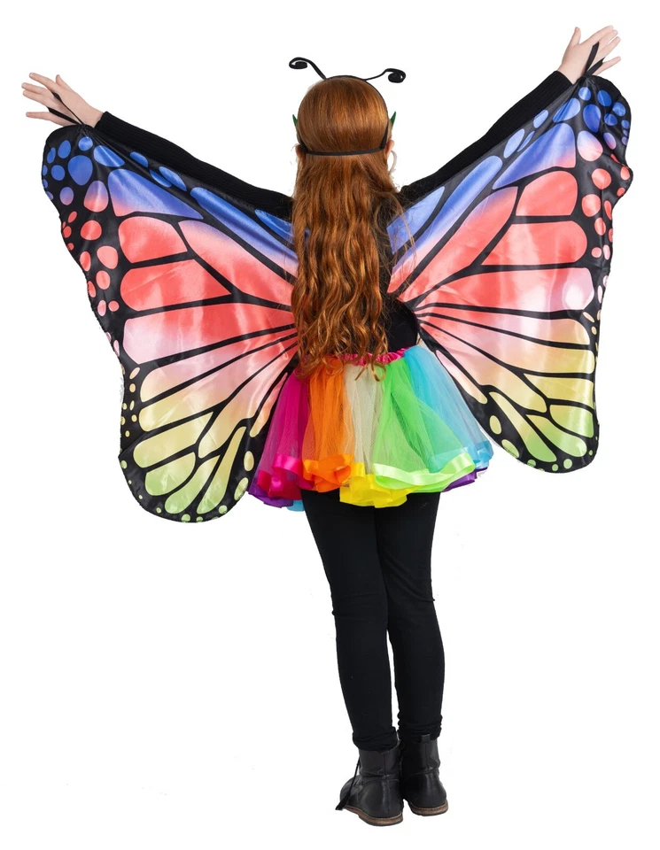 Fantasia Dress Up America asas de borboleta para meninas - Capa borboleta para crianças - Imagem 2 de 4