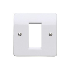 MK K0181 WHI Front Plate 25mm x 50mm K0181WHI White T1208