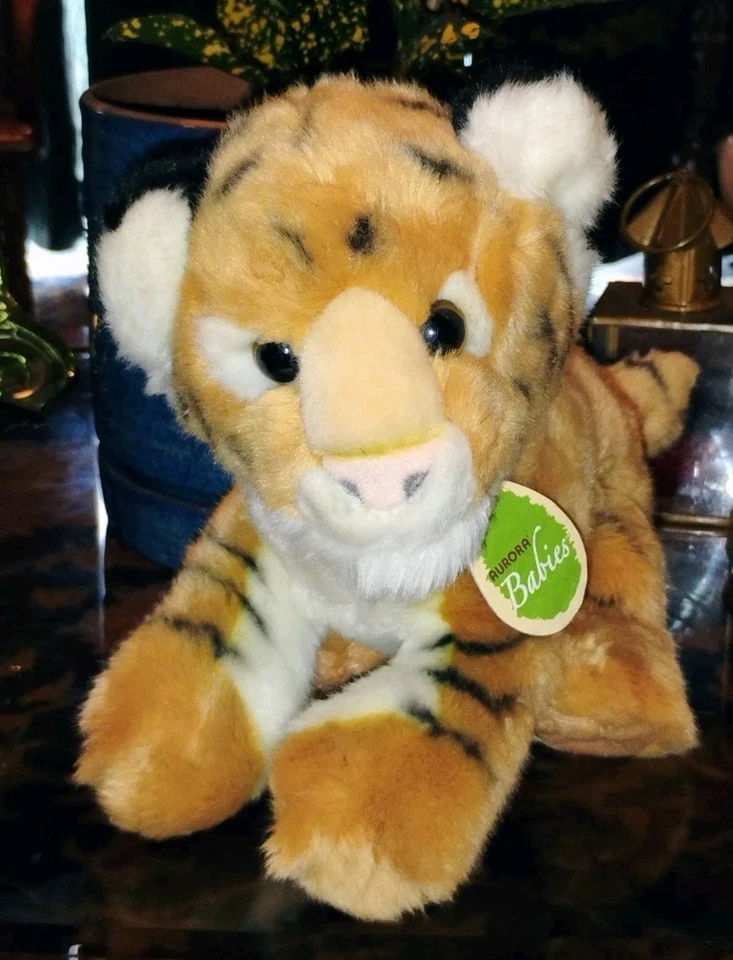 AURORA WORLD Babies Striped Bengal Tiger Soft Plush Stuffed Animal Toy 12" (A - Image 2 of 4