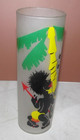Tiki Hawaiian Island Frosted Bar Barware Glass Palm Tree Coconuts Bar Decor 7" — photo 2