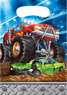 Monster Truck Rally Big Jam Trucks Kids Birthday Party Favor Sacks Loot Bags