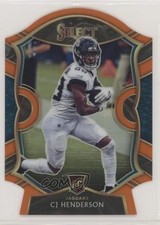 2020 Panini Select Concourse Orange Prizm Die-Cut CJ Henderson #89 7bf