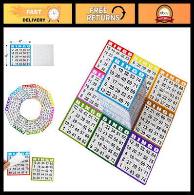 Bingo Game Cards - 100 Books of 10 Sheets - Fun Family Activity & Party Supplies
