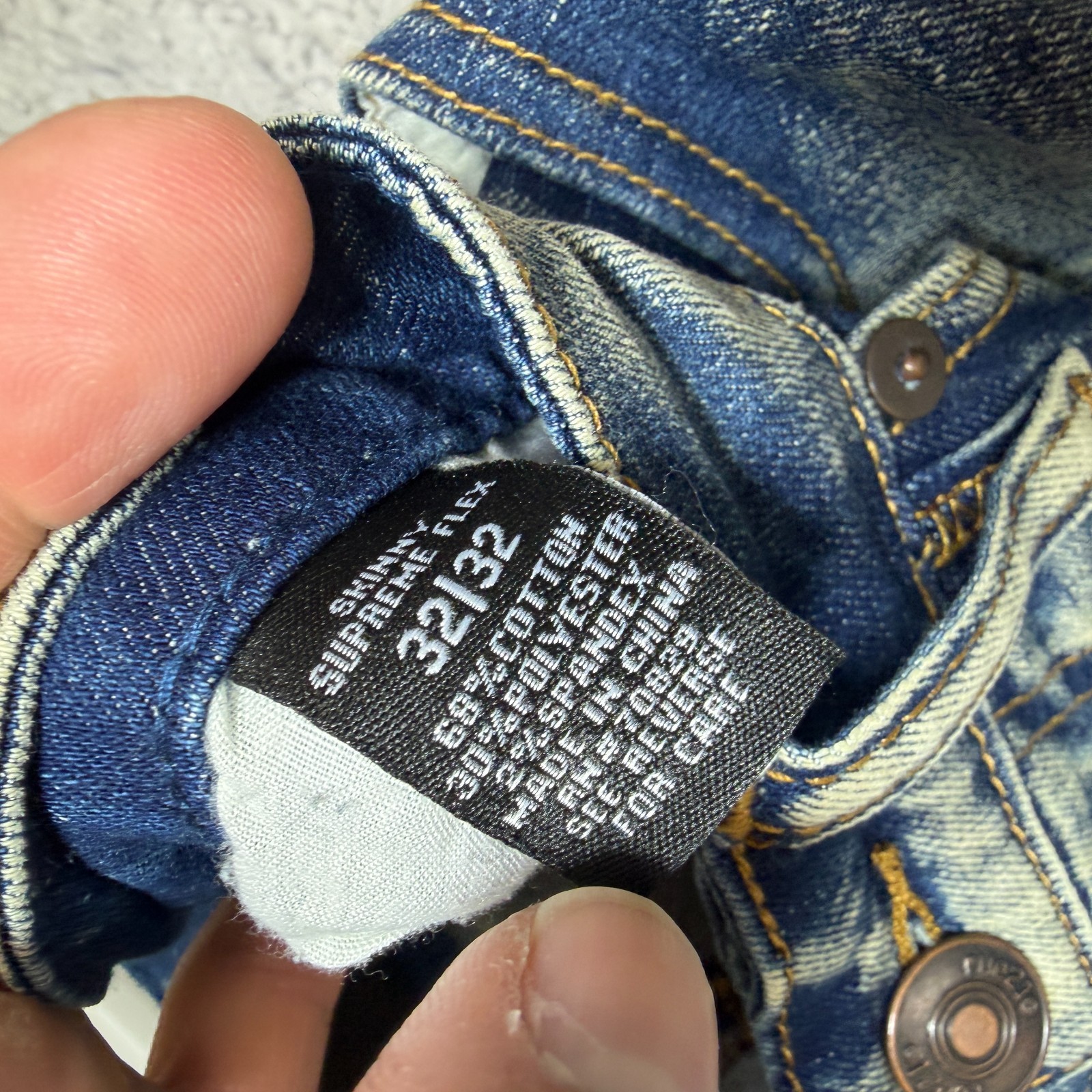 Rue21 Skinny Supreme Flex Distressed Jeans 32x32 Rue 21 Holes Blue Denim Faded thumbnail 5