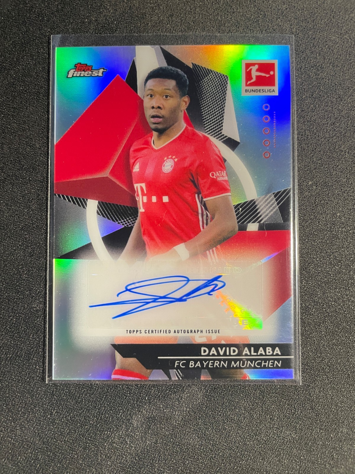 2020 Topps Finest Bundesliga DAVID ALABA FC Bayern Munchen Auto #83