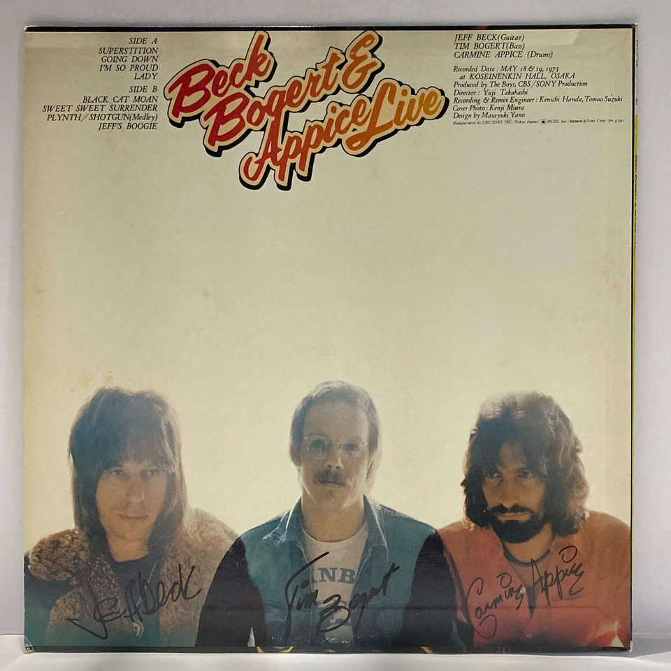 Beck, Bogert & Appice  LIVE - JAPAN VINYL - ETPO-58 - Image 2 of 3