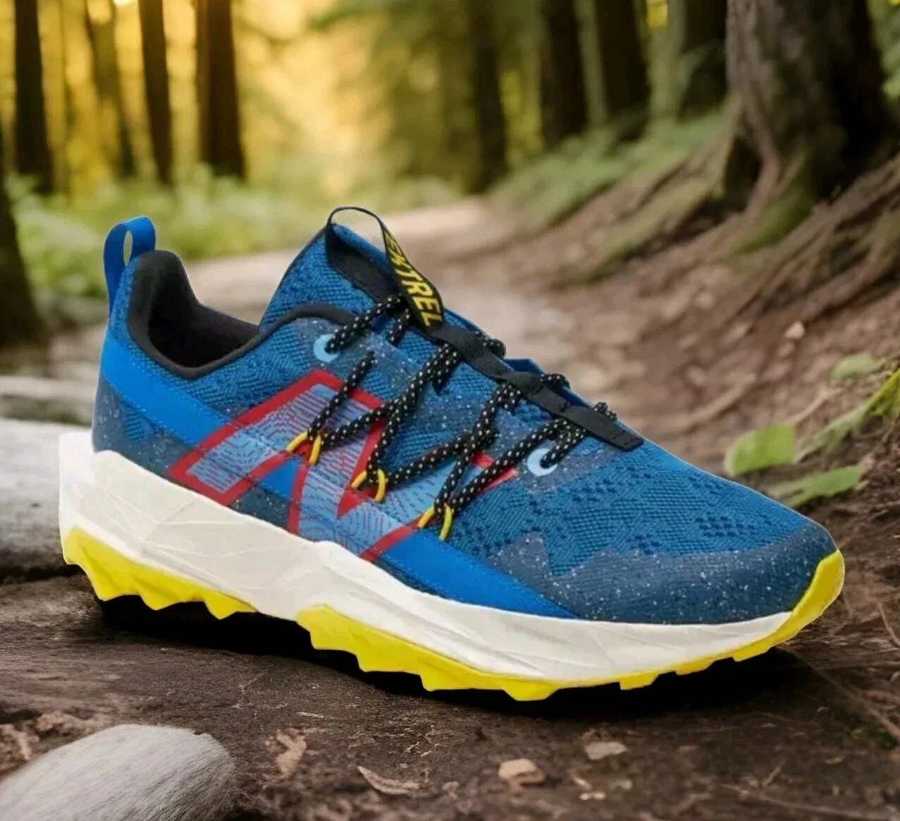 New Balance Tektrel Trail Running Hiking Men #13 Blue/Red/Yellow V1 Launch MTRL1