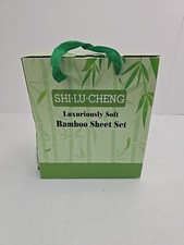 Shilucheng 100 Viscose Derived from Bamboo Sheets Set, Ultra Breathable Queen