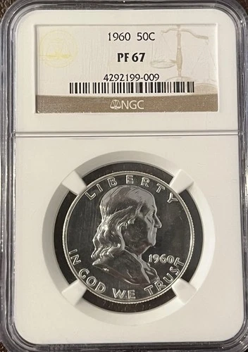 1957 Proof Franklin Half Dollar 50c - NGC GRADED PF67
