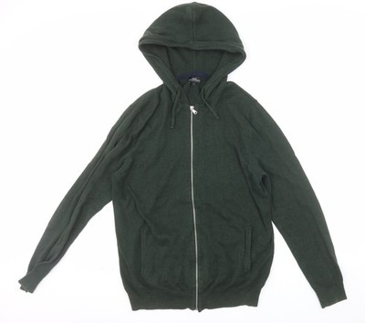 Grüner Hoodie mit durchgehendem Reißverschluss für Herren UK Größe M NEXT
