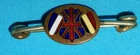 WW2 PATRIOTIC FLAG BADGE WORLD WAR II - UK FRANCE GERMANY - MILITARY
