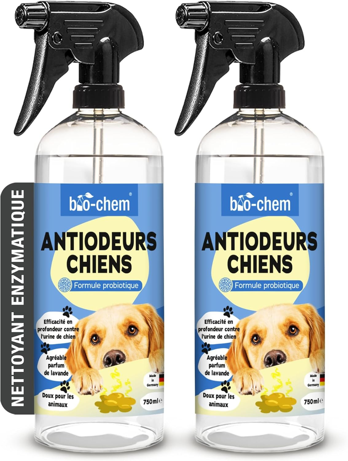 Bio-Chem nettoyant anti odeur pour éliminer l'urine et les sécrétions de chien