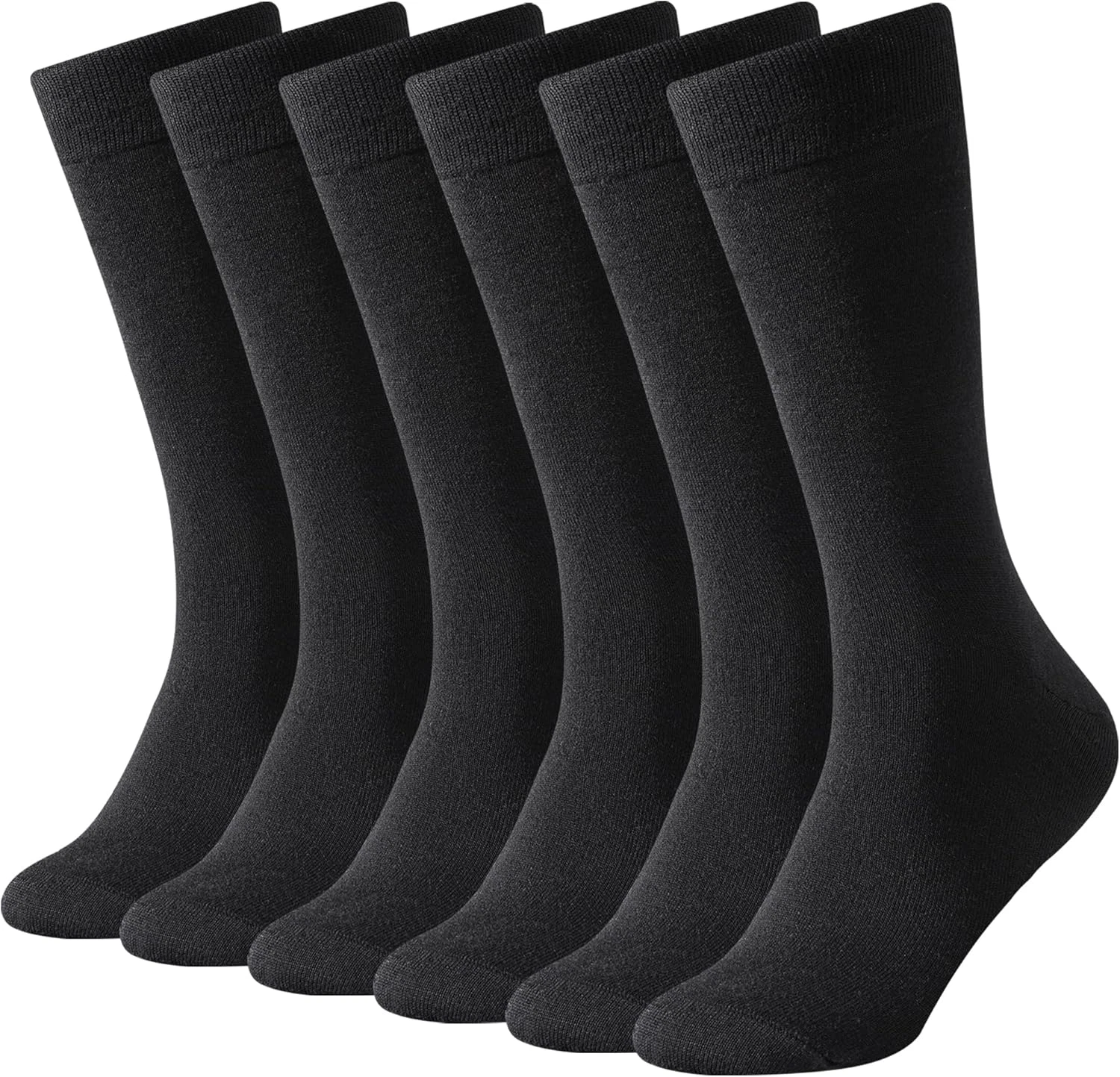 Thin Merino Wool Socks for Men - Black Thermal Wool Dress Crew Hiking Socks