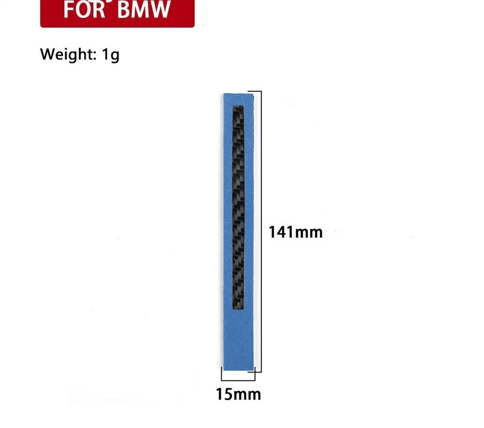 Para BMW 1 3 4 5 7 Series X1 X3 X5 X6 acabamento de volante camurça azul fibra de carbono - Imagem 2 de 4